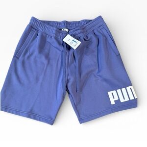Puma Mens Big Logo Fleece 10" Shorts XL Crystal Blue (Purplish) New With Tags